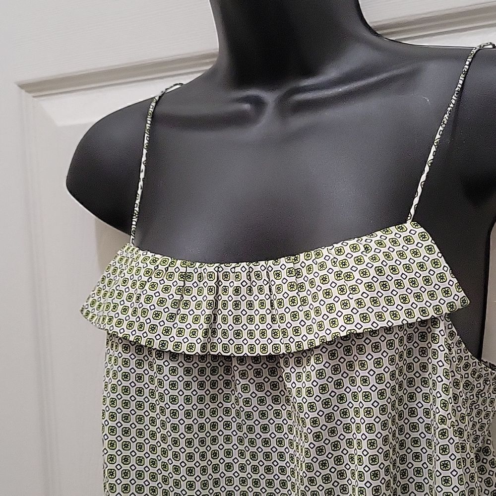 J. Crew Ruffle Geometric Top - Picture 2 of 10
